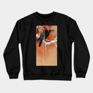 Crow by Ohara Koson Crewneck Sweatshirt